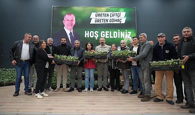 Gömeç Belediyesinden enginar fidanı dağıtım töreni