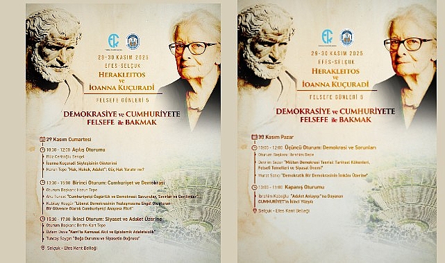 Herakleitos ve İoanna Kuçuradi Felsefe Günleri 29–30 Kasım’da Efes Selçuk’ta